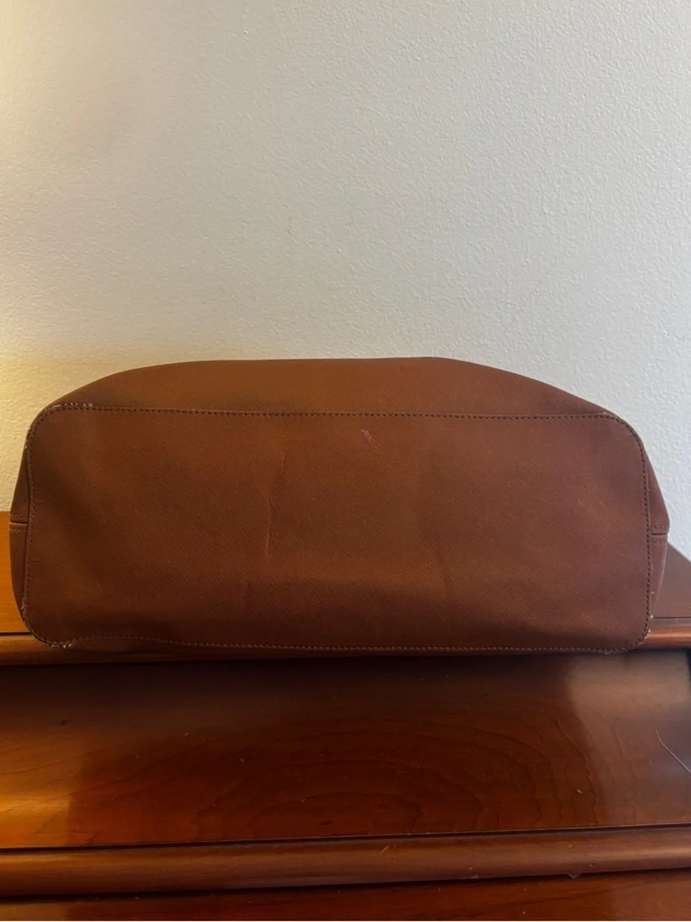 Michael Kors Jet Set Saffiano Leather Tote Brown MK Bag